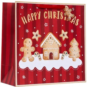 Christmas Gift Bag Gingerbread Jumbo 