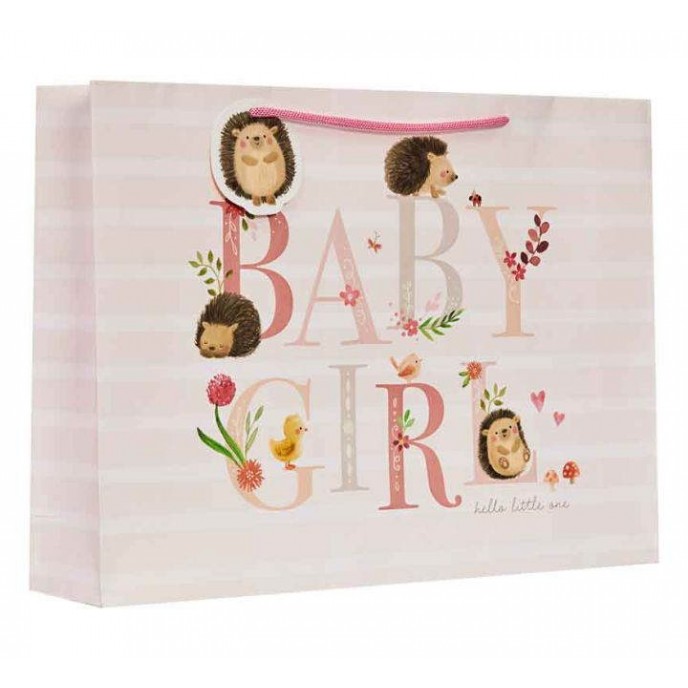 Gift Bag Xlarge Shopper Hedgehog Baby Girl
