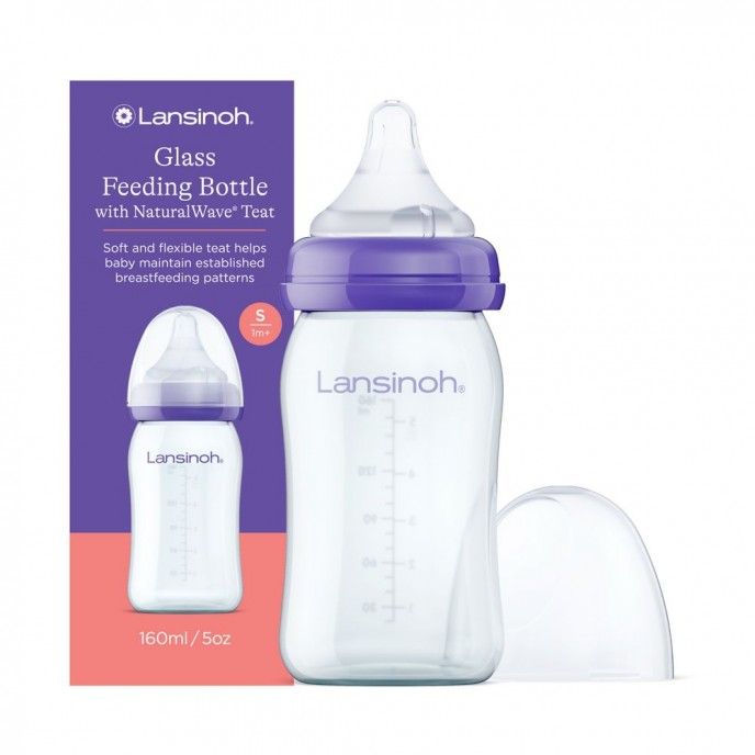 Lansinoh Feeding Bottle 160ml Glass