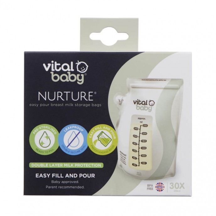 Vital Baby Breast Milk Storage Bags 30pk