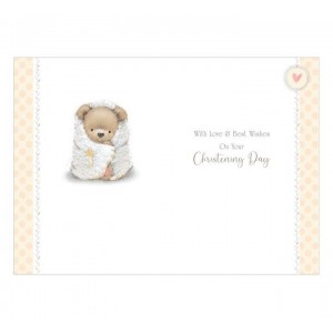 Card Christening Day Bear