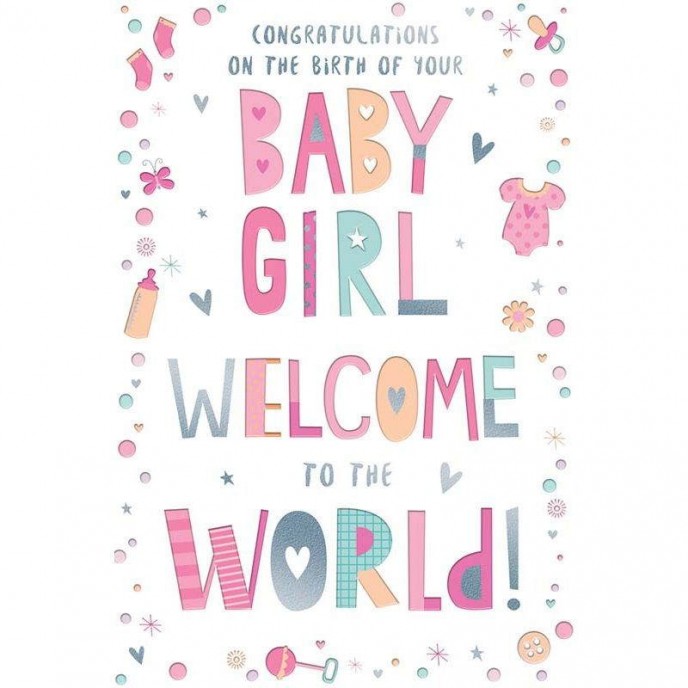Card Welcome to the World Baby Girl
