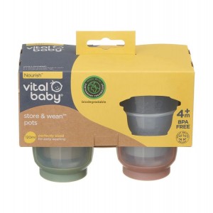Vital Baby Store and Wean Pots 120ml 4pk Vital Baby Store and Wean Pots 120ml 4pk