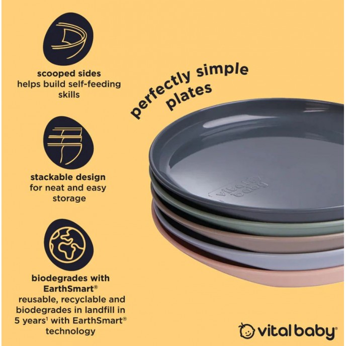 Vital Baby Perfectly Simple Plates 5pk Vital Baby Perfectly Simple Plates 5pk