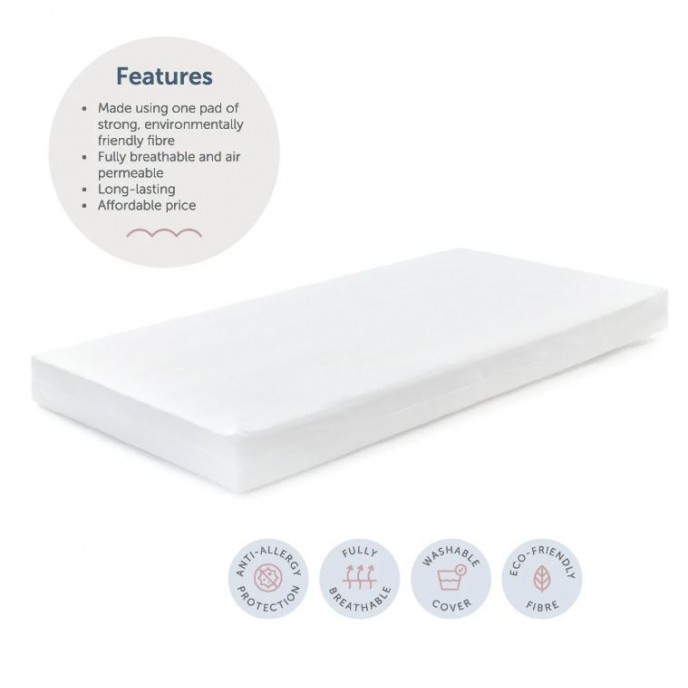 Baby Elegance Cotbed Mattress Breath-Dry 70x140cm