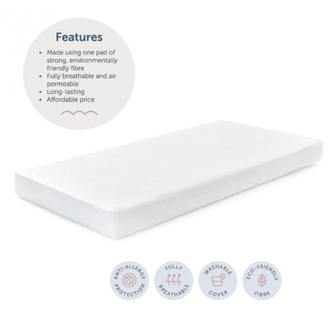 Baby Elegance Cotbed Mattress Breath-Dry Pocket Spring 70x140cm