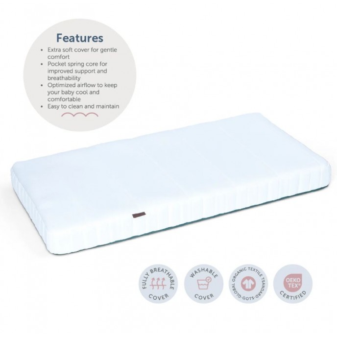 Baby Elegance Cot Mattress Stratus Pocket Spring 60x120cm Baby Elegance Cot Mattress Stratus Pocket Spring 60x120cm
