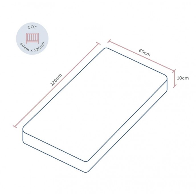 Baby Elegance Cot Mattress Stratus Pocket Spring 60x120cm Baby Elegance Cot Mattress Stratus Pocket Spring 60x120cm