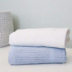 Baby Elegance Cellular Blanket 2pk Blue White