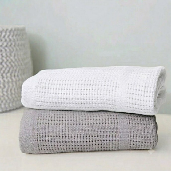 Baby Elegance Cellular Blanket 2pk Grey White