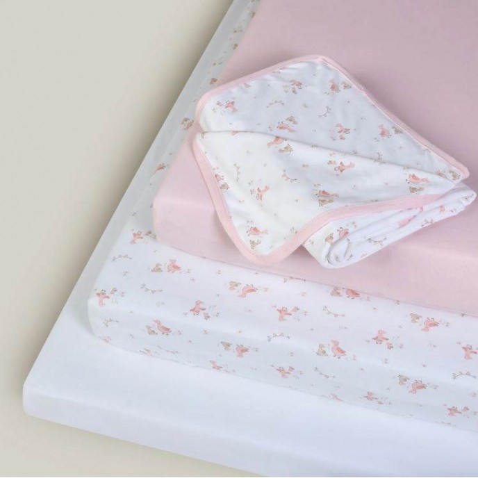 Baby Elegance Bedding Set 4pc Cotbed Little Ducks