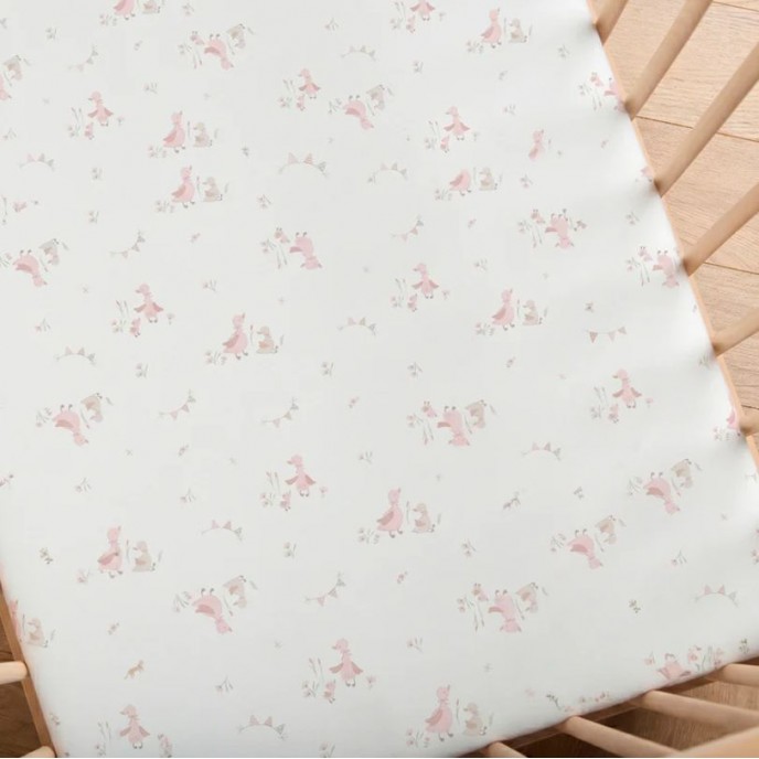 Baby Elegance Fitted Sheets Cotbed 2pk Little Ducks
