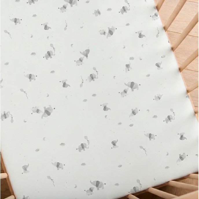 Baby Elegance Fitted Sheets Crib 2pk Elephants Baby Elegance Fitted Sheets Crib 2pk Elephants
