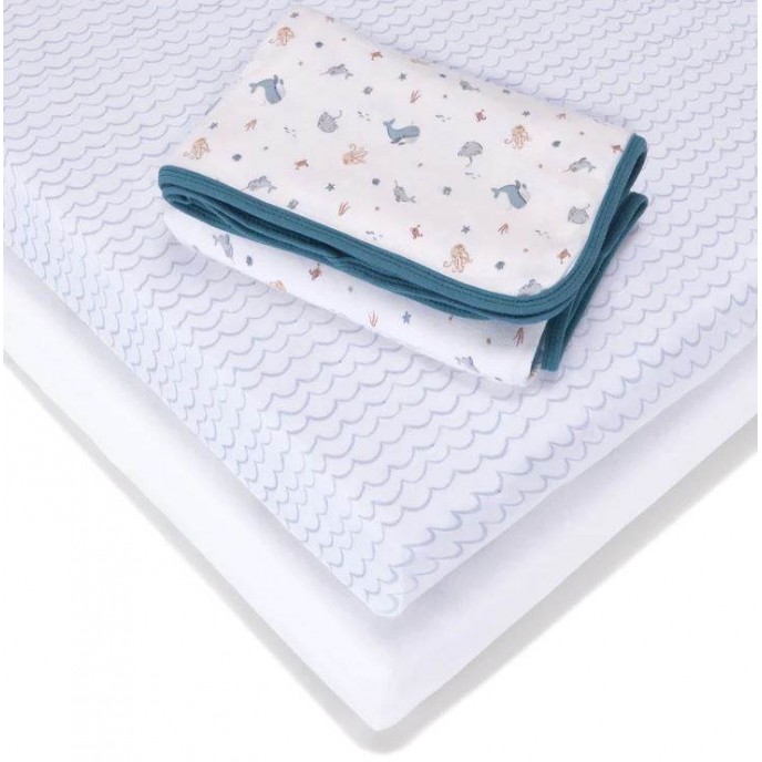 Baby Elegance Bedding Set 4pc Crib Sea