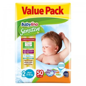 Babylino Sensitive Nappies Size 2 50pc Babylino Sensitive Nappies Size 2 50pc
