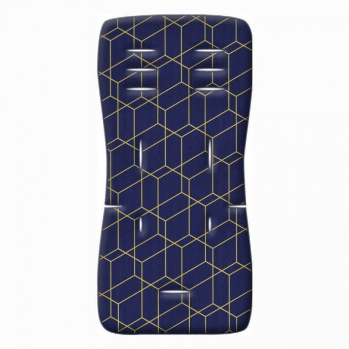 Greco Strom Pushchair Liner Memory Foam Blue Honeycomb
