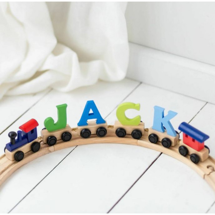 Wooden Train Names - natural or coloured