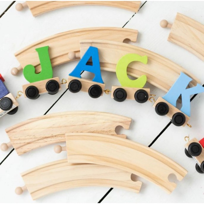 Wooden Train Names - natural or coloured