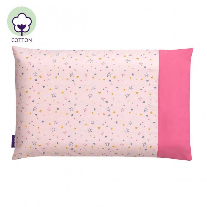 Clevamama Toddler Pillow Case Pink Stars