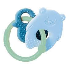 Nattou Silicon Teether Bear and Duck Green Nattou Silicon Teether Bear and Duck Green