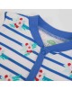 Babygrow Organic Cotton Blue Striped Flower 0m