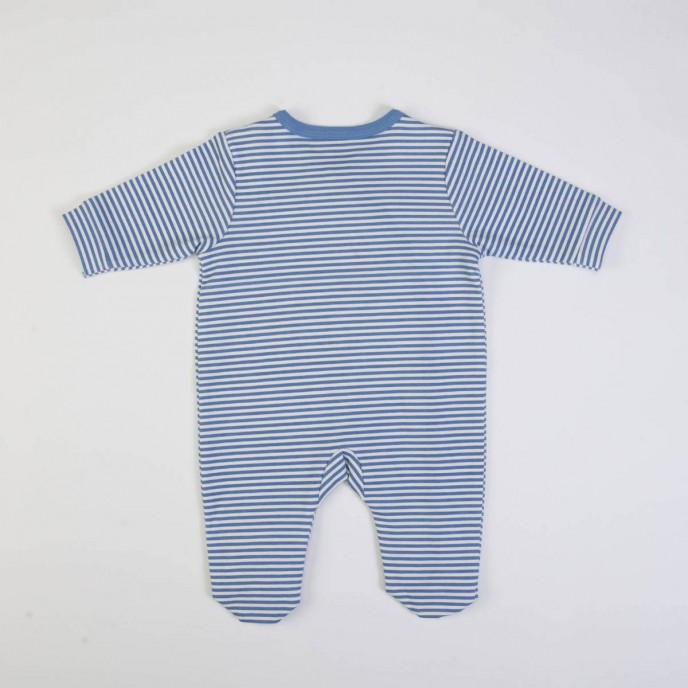 Babygrow Organic Cotton Stripe Dino 1m Babygrow Organic Cotton Stripe Dino 1m