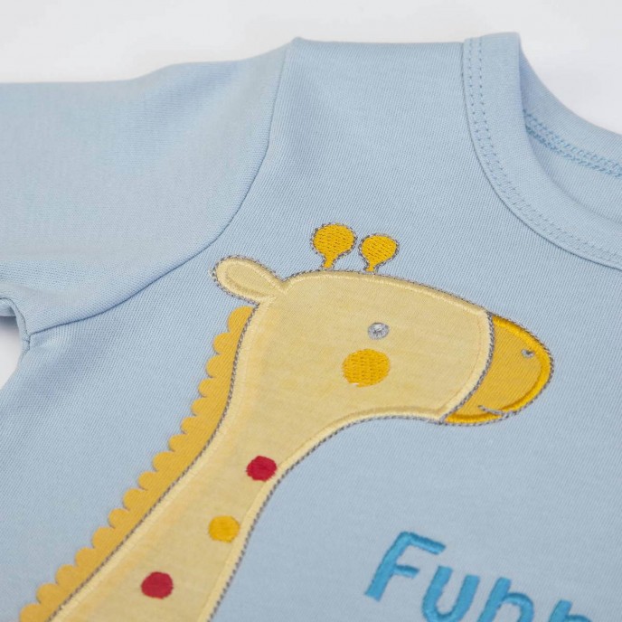 Babygrow Organic Cotton Funny Safari Blue 1m Babygrow Organic Cotton Funny Safari Blue 1m