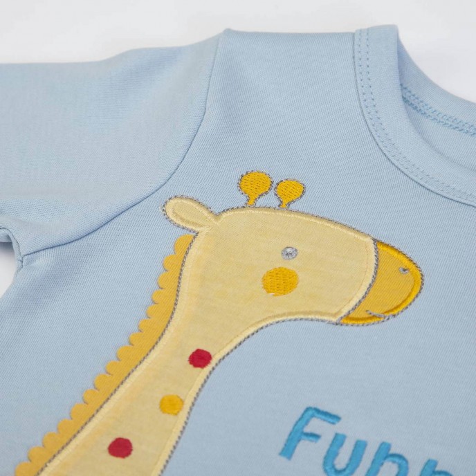 Babygrow Organic Cotton Funny Safari Blue 1m