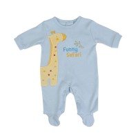 Babygrow Organic Cotton Funny Safari Blue 1m