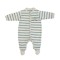 Babygrow Organic Cotton Teal Stripe Fish 0m Babygrow Organic Cotton Teal Stripe Fish 0m