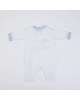 Babygrow Cotton Blue Trim Love You Mum & Dad 1m Babygrow Cotton Blue Trim Love You Mum & Dad 1m