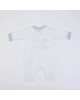 Babygrow Cotton Blue Trim Love You Mum & Dad 1m