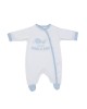 Babygrow Cotton Blue Trim Love You Mum & Dad 1m Babygrow Cotton Blue Trim Love You Mum & Dad 1m