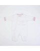 Babygrow Cotton Pink Trim Love You Mum & Dad 1m