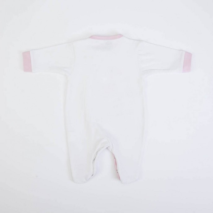 Babygrow Cotton Pink Trim Flamazing 0m