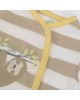 Babygrow Organic Cotton Cream Stripe Sloth 0m