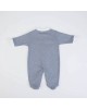 Babygrow Cotton Navy Stripe Frog 1m