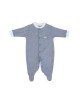 Babygrow Cotton Navy Stripe Frog 1m