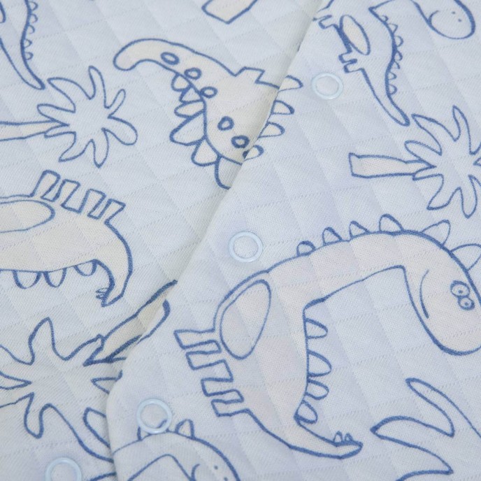 Babygrow Organic Cotton Padded Blue Dino 1m Babygrow Organic Cotton Padded Blue Dino 1m