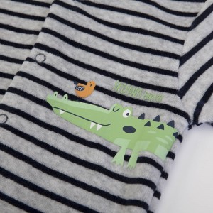 Babygrow Velour Navy Stripe Croc 1m Babygrow Velour Navy Stripe Croc 1m