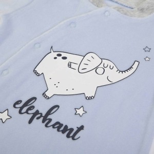 Babygrow Velour Blue Elephant 0m Babygrow Velour Blue Elephant 0m