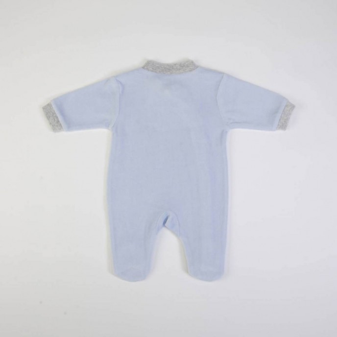 Babygrow Velour Blue Elephant 0m Babygrow Velour Blue Elephant 0m