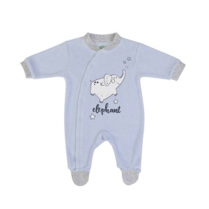 Babygrow Velour Blue Elephant 0m Babygrow Velour Blue Elephant 0m