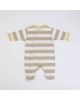 Babygrow Organic Cotton Cream Stripe Sloth 1m