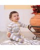 Babygrow Organic Cotton Cream Stripe Sloth 1m