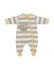 Babygrow Organic Cotton Cream Stripe Sloth 1m