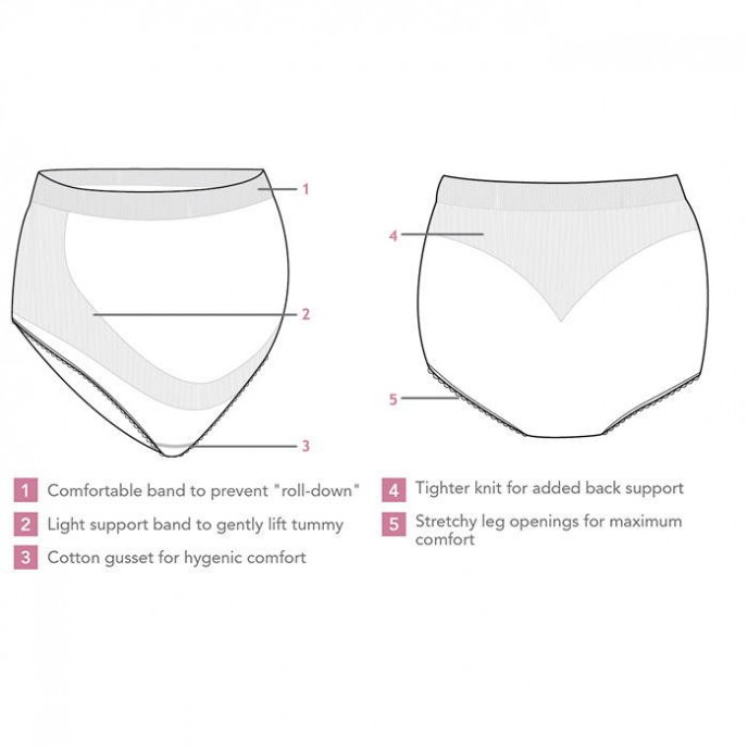 Carriwell Maternity Support Panty White Small