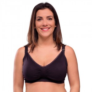 Carriwell Nursing Bra Padded with Carri-Gel Black Large Carriwell Nursing Bra Padded with Carri-Gel Black Large