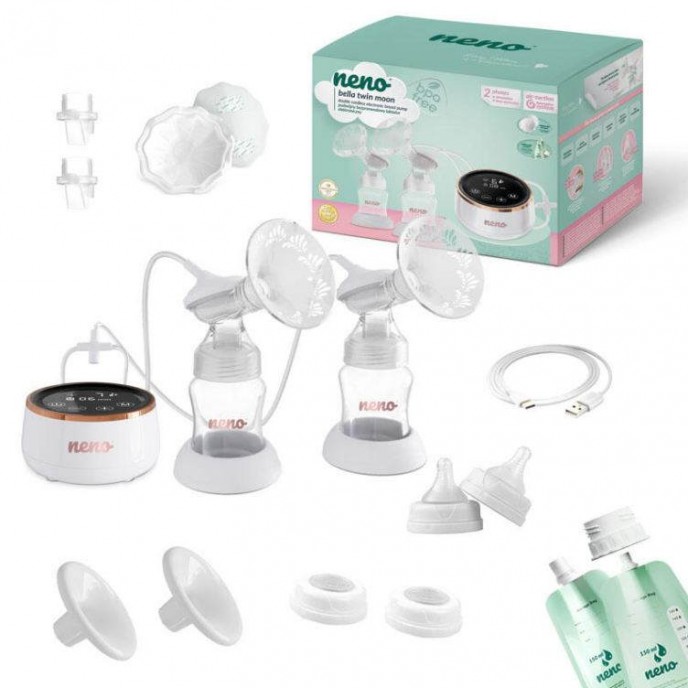 Neno Breast Pump Wireless Double Bella Moon Twin Neno Breast Pump Wireless Double Bella Moon Twin