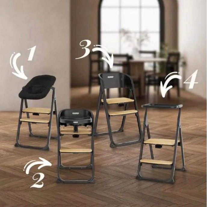 Neno Highchair 4 in 1 Sapori Black
